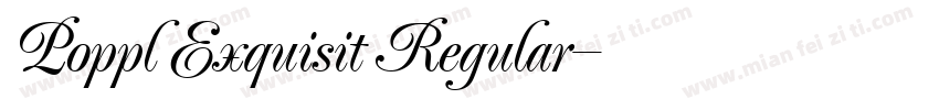 Poppl Exquisit Regular字体转换